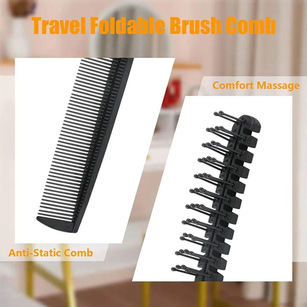 4pcs Oil Head Folding Pocket Combs Hair Brush Hairdressing Combs Portable Hair Comb  Man Women