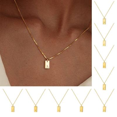 Sieviešu kaklarota burts vienkrāsains nerūsējošais materiāls, regulējams garums, nodilumizturīgs pulēts kakla rotājums