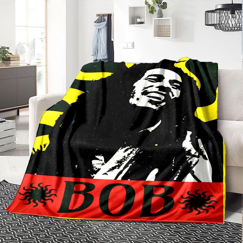 Bob Marley Blanket Comfortable Perfect for Seaside Office Couch for All Occasions Digital Print Perfect Gift for Relatives and Friends