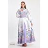 Floral Hijab Dress, Original Style, Cuffed Sleeves