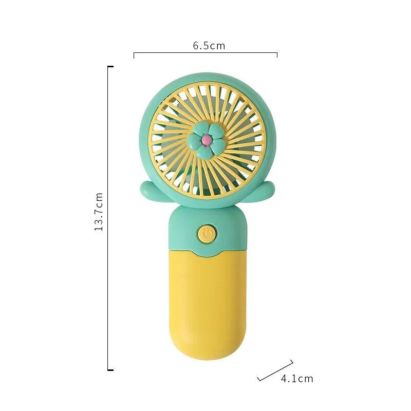 1pc Daisy Flower Small Fan Household Outdoor Pocket Compact Fan Handheld Mini Portable USB Charging Handheld Mini Fan