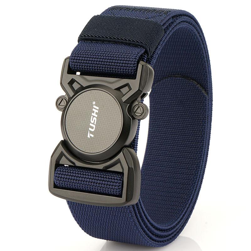 Nový taktický elastický opasek s rychloupínací sponou, ležérní pracovní opasek pro venkovní trénink, pánský opasek