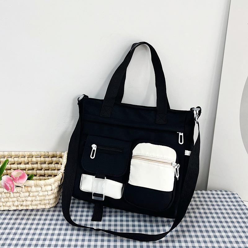

Trendy and fashionable new ins large-capacity tote bag for women with multiple bags, student class versatile personalized messenger bag чёрный