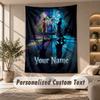 Tapestry Custom Name Text, Wall Hanging Tapestry Home Room DecorWednesday Addams