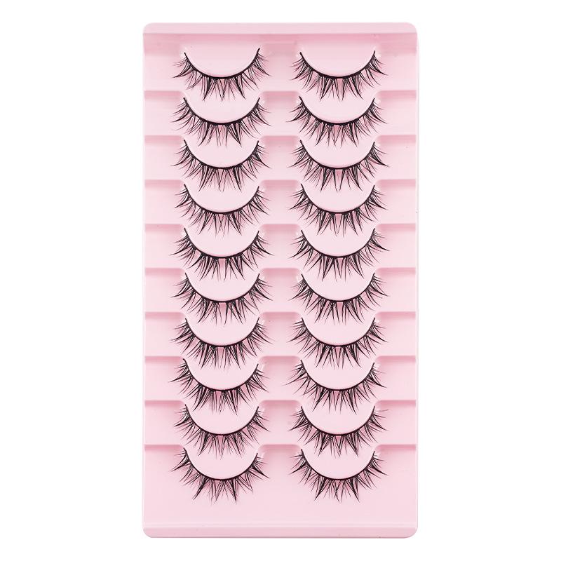 Dichte schwarze falsche Wimpern - Natürlich, voller Streifen für Cosplay/Comic, ideal für Anfänger und Cross-Border-Stile.