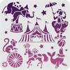 Large Plastic Reusable Drawing Painting Stencils Templates for Painting On Scrapbook Fabric Tiles Floor Furniture Wood Square Horse Pattern 300x300mm