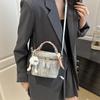 The Korean Version of the Versatile Box Bag, the New Popular Bag In 2025, the Women's Handheld Textured Messenger Small Square Bag.