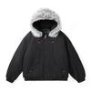 Unisex Trendy Cotton Padded Winter Jacket with Detachable Fur Collar - Warm, Thickened, Loose Fit, Solid Color for Couples