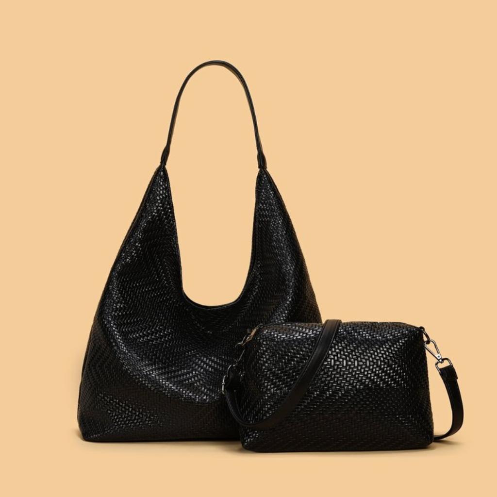 Tote Bag Women PU Single Shoulder Braided Daily