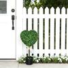 Artificial Heart Shaped Topiary Plant with Lifelike Leaves Faux Decorative Potted Tree for Indoor Office Home Decor Display