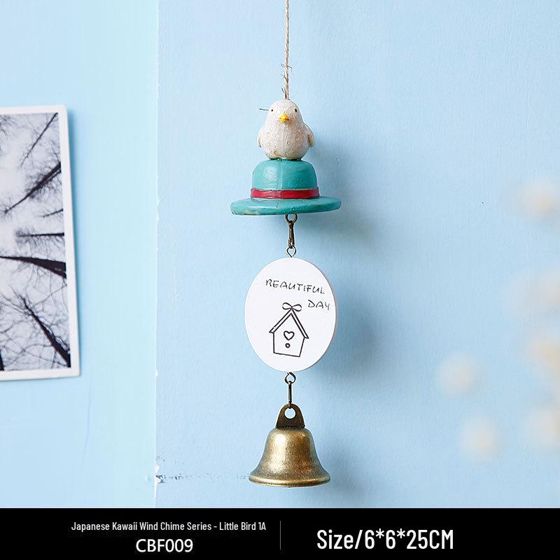 Totoro Ceramic Wind Chime Ornament - Cute Japanese Wall Decor for Girls' Bedroom