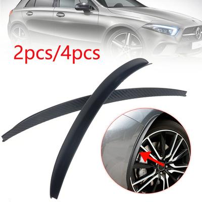Guardabarros de fibra de carbono para coche, guardabarros, guardabarros, arco, rueda, cejas, labios, tiras embellecedoras, protectores contra salpicaduras para coche, camión, SUV, Kit de carrocería