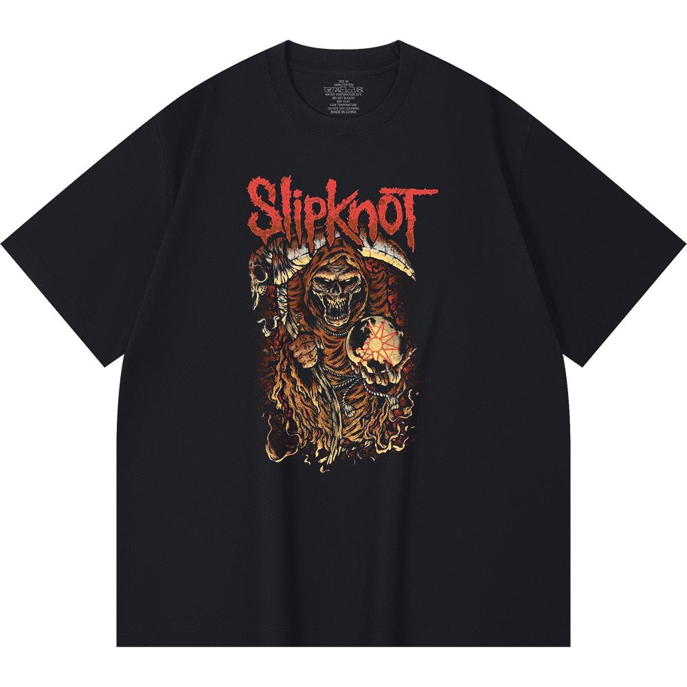 230 Gsm 100% Cotton Heavy Metal T-Shirt Rock Band Popular Music Print Unisex Heavy Cotton T Shirt