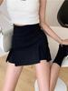 Women's Black High-Waist A-Line Mini Skirt Pants - Spring 2024 Style