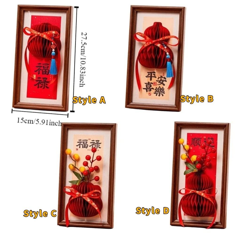 Blessing New Year Decorative Painting Honeycomb Calligraphy Painting Ornament  Living