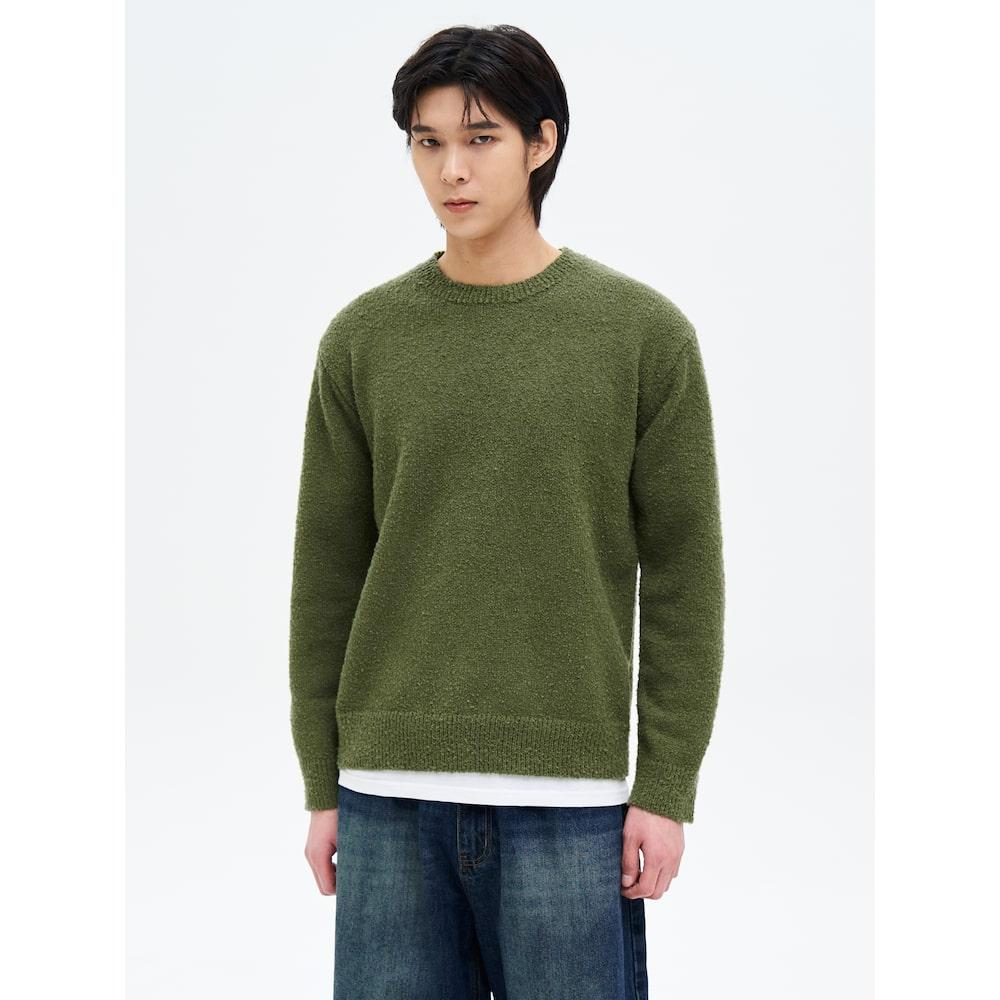 8Seconds Soft Boucle Round Knit Khaki Khaki/M
