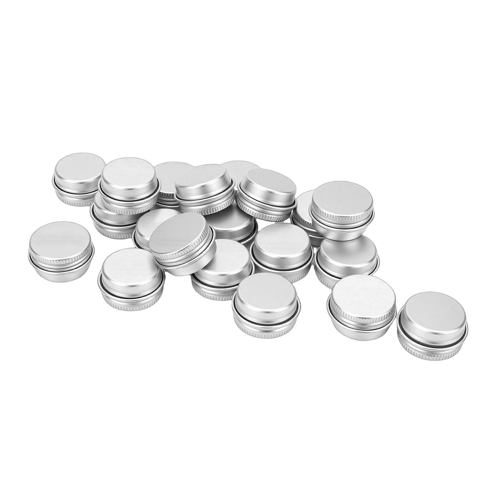 

20pcs 5ml Empty Aluminum Round Tins with Screw Top Lids Reusable Aluminum Tin Jar Refillable Containers
