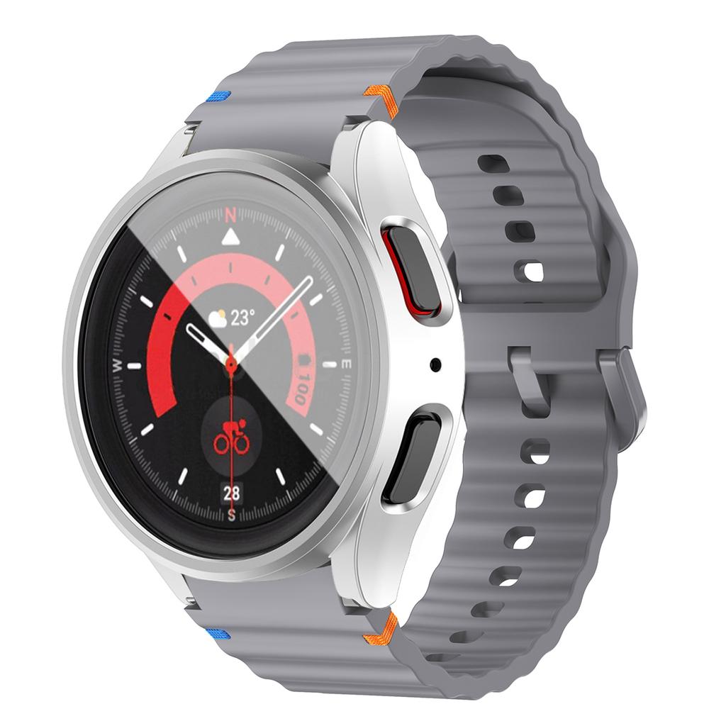 Soft Silicone Strap+PC Case for Samsung Galaxy Watch 7 6 5 4 40 44mm PC Screen Protector Cover Sport Band for Samsung  Watch 7
