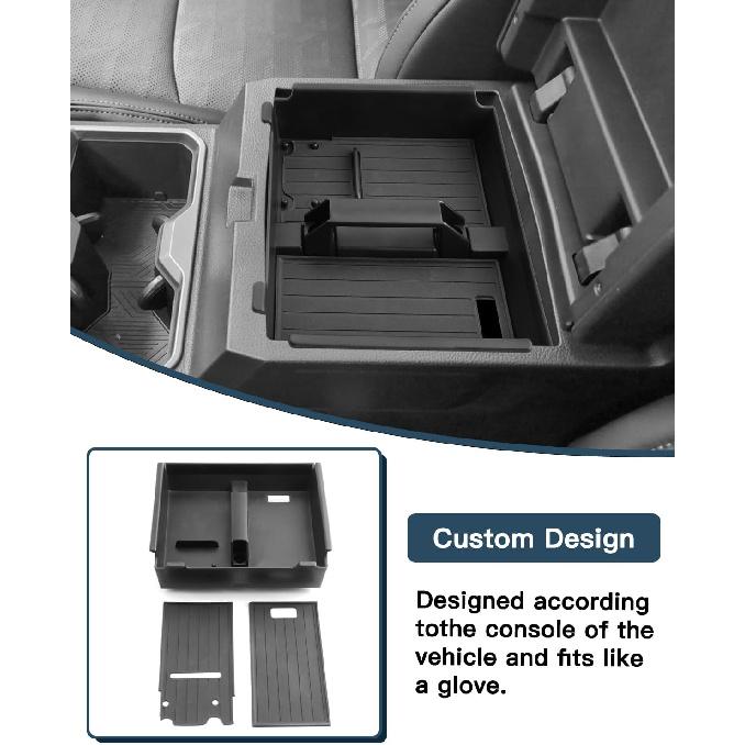 2025 4Runner Center Console Organizer for 2025 6th Gen Toyota 4Runner Accessories ABS Material Armrest Console Glove Tray Compatible with 2025 Toyota