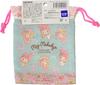 Sanrio My Melody Wallet Drawstring Bag, Mini, Polyester, 14 X 18.5cm (Flutter Ribbon)