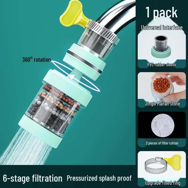 

Универсальный фильтр-насадка для крана: Защита от брызг Кухонный очиститель воды и Удлинитель для душа на кран