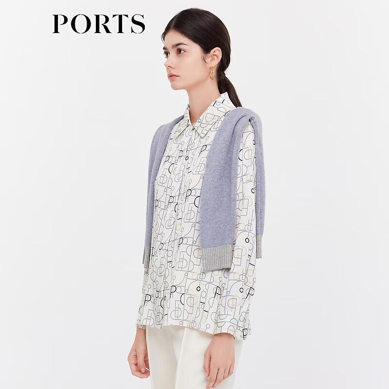 PORTS Women's Printed Long Sleeve Blouse