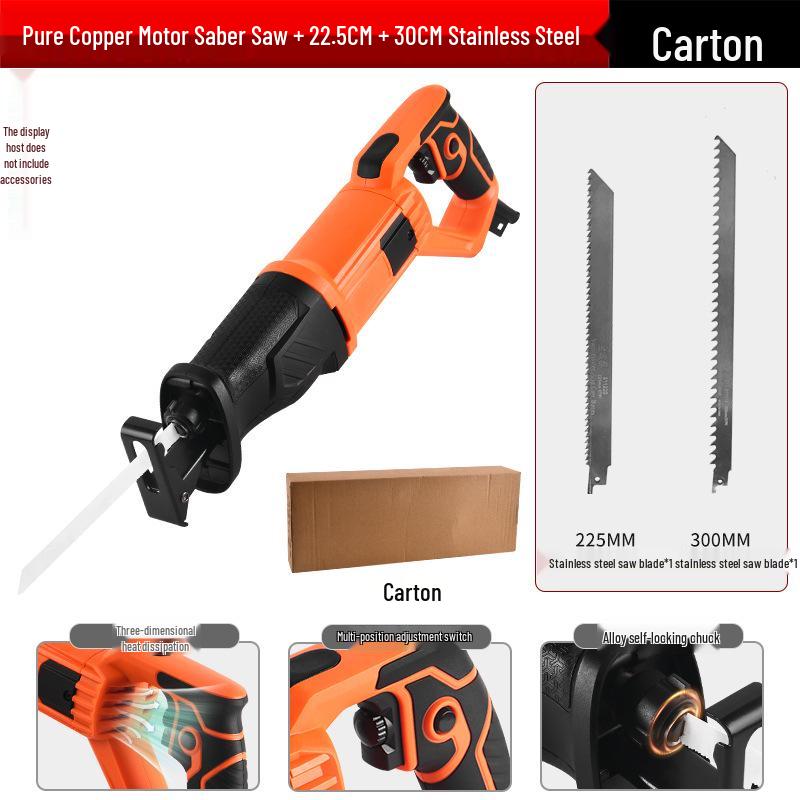 Versatile Handheld Reciprocating Saw for Woodworking, Frozen Meat, and Bone Cutting
