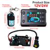 12V LCD Diesel Heater Controller Monitor + 4-Button Remote Control Kit - Car/Truck/RV Parking Air Heater System Switch & Digital