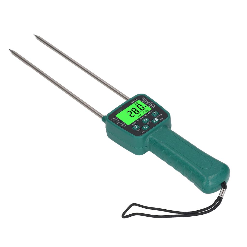 Hay Moisture Meter Wheat Soybean Grain Moisture Tester LCD Display with Voice Broadcast