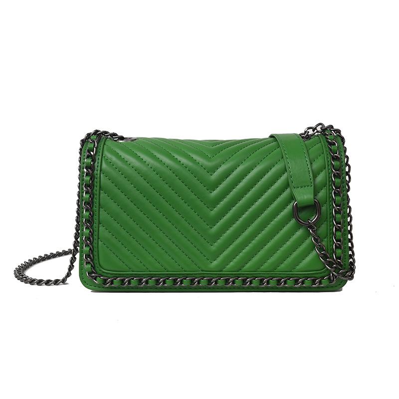 New Vintage Fashion Hundred Soft Premium Texture Quilted Bag - Women's Textured Chain Shoulder Crossbody Bag