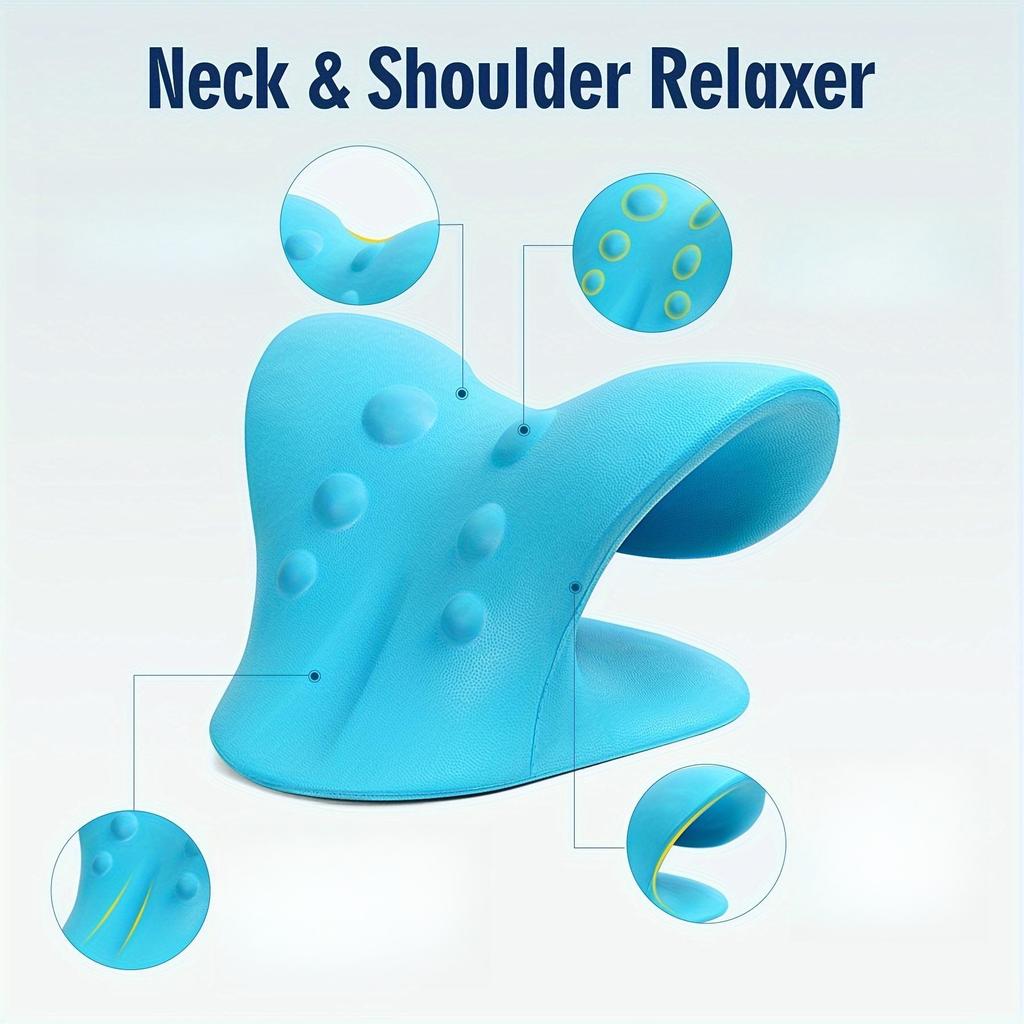 1pc Neck and Shoulder Relaxer, Neck Relax and Cervical Spine Alignment, Chiropractic Pillow Neck Stretcher Massager