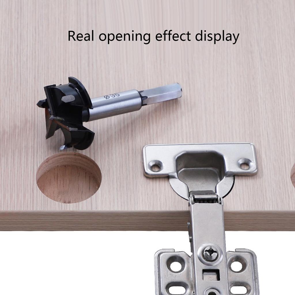 Woodworking Tools Forstner Drill Bit Kit Hole Saw Cutter Milling Opener 35mm Hinge Cutter Tools 12mm Depth Opener