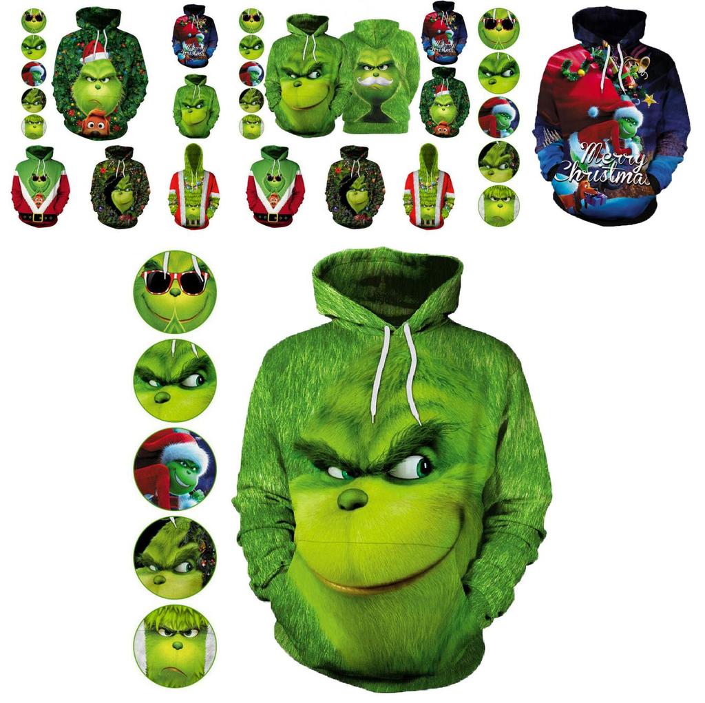 Die Neuen Herren Hoodies 3D Gedruckt Pullover Sweatshirt Weihnachts-Mantel Cosplay