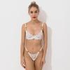 Women's Sexy Lace Bra and Panty Set, Embroidered, Anti-Sag, for Big Breasts