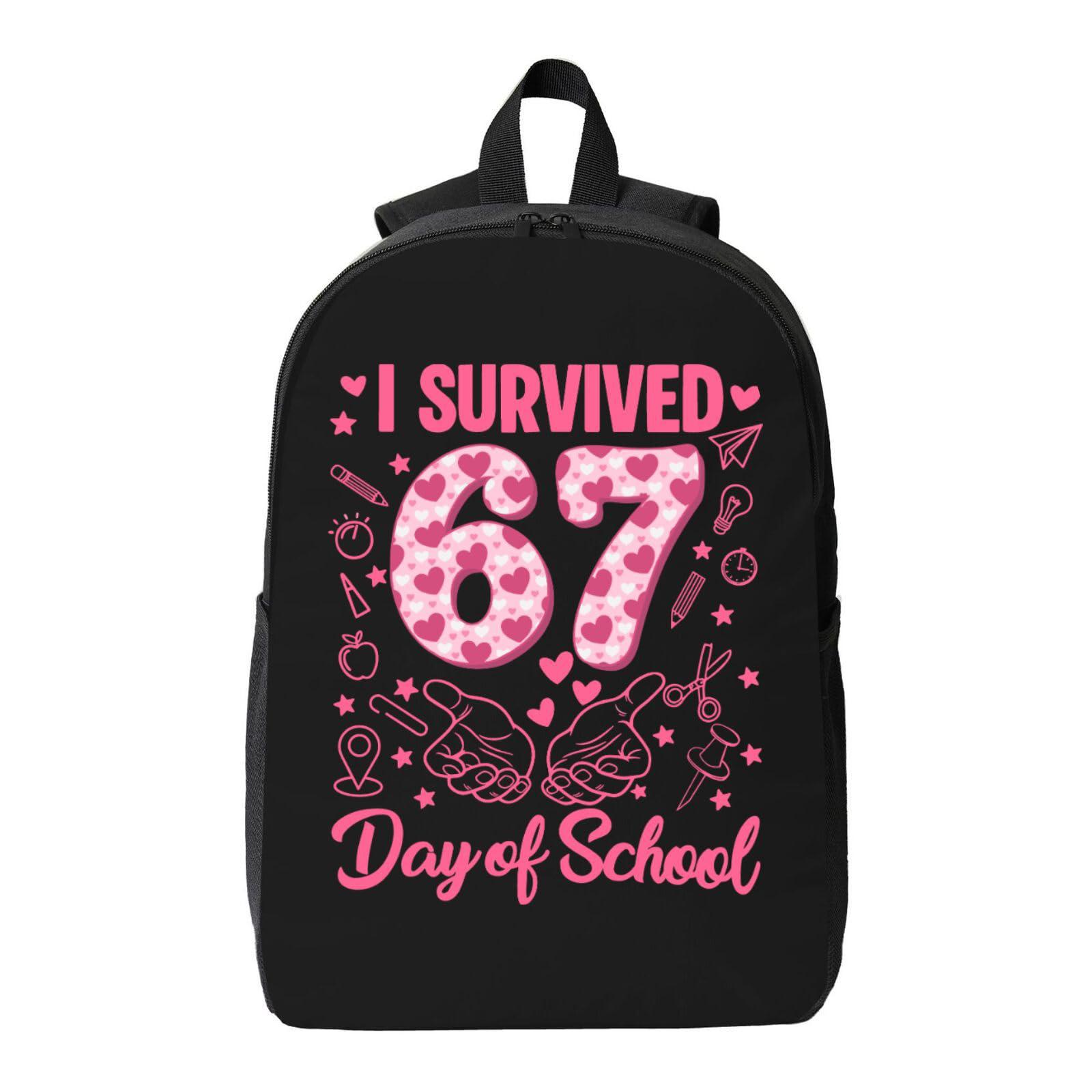 Children s Comfortable Leisure Backpack Cartoon Print Double Shoulder Bag One Size