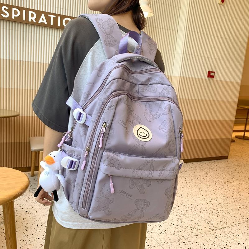 New schoolbag female college students lightweight weight backpack high junior high school students large capacity backpack