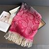 Neck Warmer Scarf For Women Men Winter Thickened Tassel Pashmina Shawl Faux Cashmere Warps Autumn Cashew Ladies Blanket