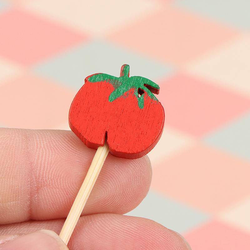 100 Adet Karışık Meyve Domates Çöpü Cupcake Meyve Çatalı Tatlı Salata Kokteyl Çubukları