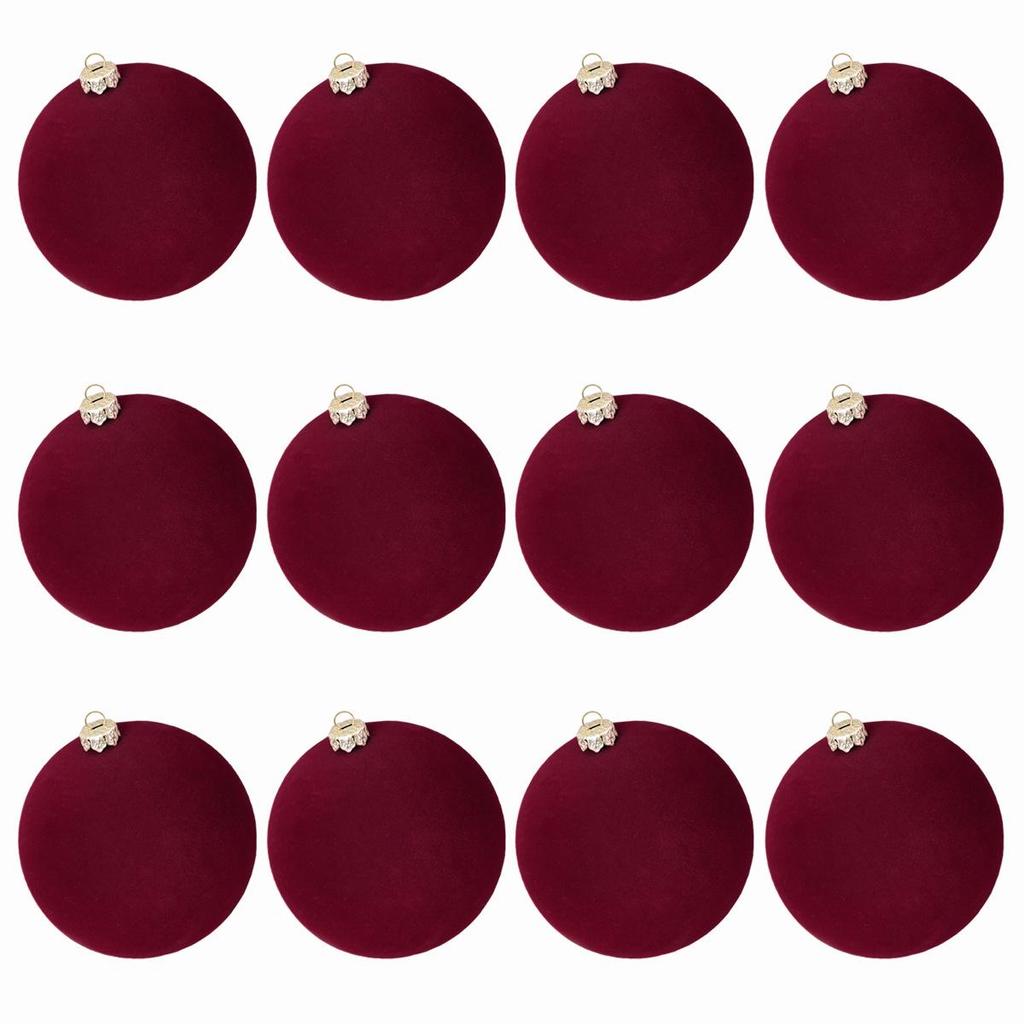 Velvet Flocked Christmas Tree Ornament Ball