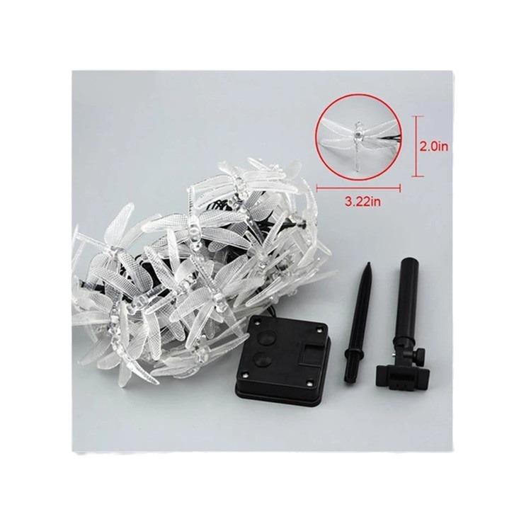 1PC Solar 5 Meters Dragonfly Light String Led Outdoor Courtyard Lawn Garden Lighting Decorative Lights Festive Christmas Lights String Lights