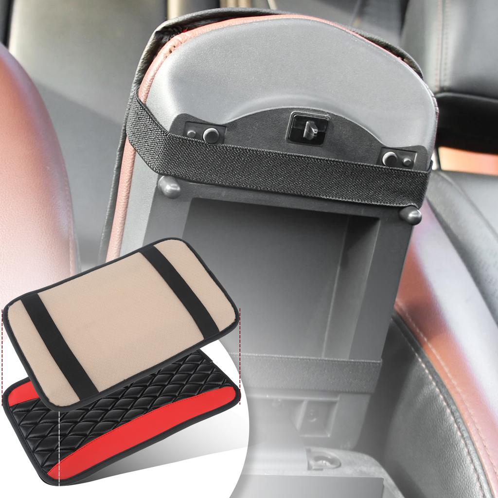 Universal Leather Waterproof Armrest Seat Box Cover Protector Car Center Console Cushion Pad for Most Cars Vehicles SUV
