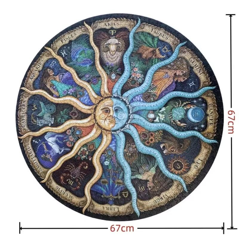 1000 PCS of High Difficulty Moon Earth Paper Puzzle Adult Puzzle and Stress Relief Toy Starry Sky Space Passenger Plane Puzzle