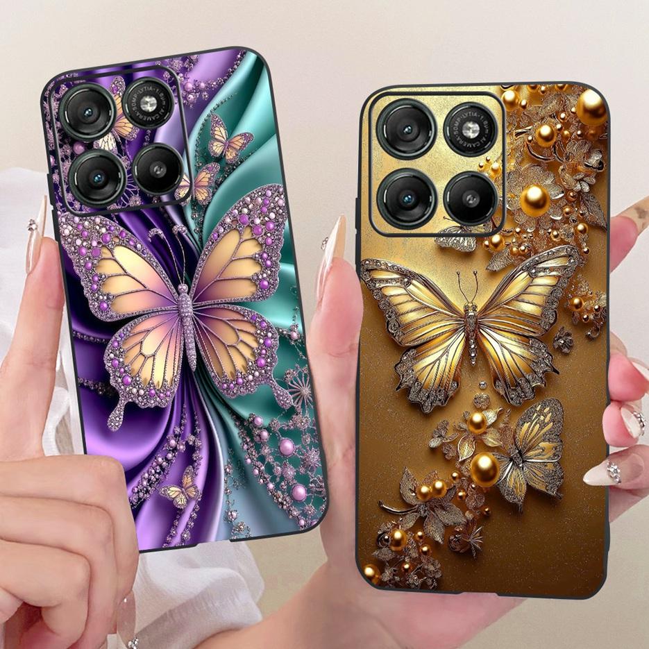 For Motorola Moto G15 Power Case MotoG17 Luxury Butterfly Painted Cover Soft TPU Phone Case For Motorola G17 Power MotoG15 Shell
