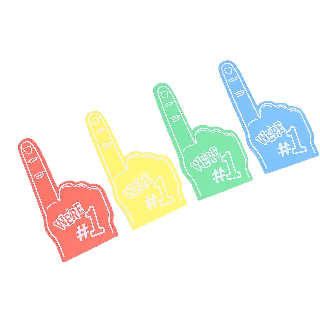 4Pcs Sports Fan Foam Finger Big Cheer Gear Cheering Props Sports Event Themed Party Supplies
