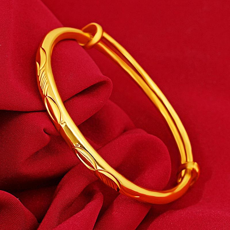 Douyin pozlacený mosazný nastavitelný náramek znamení Ryb pro ženy