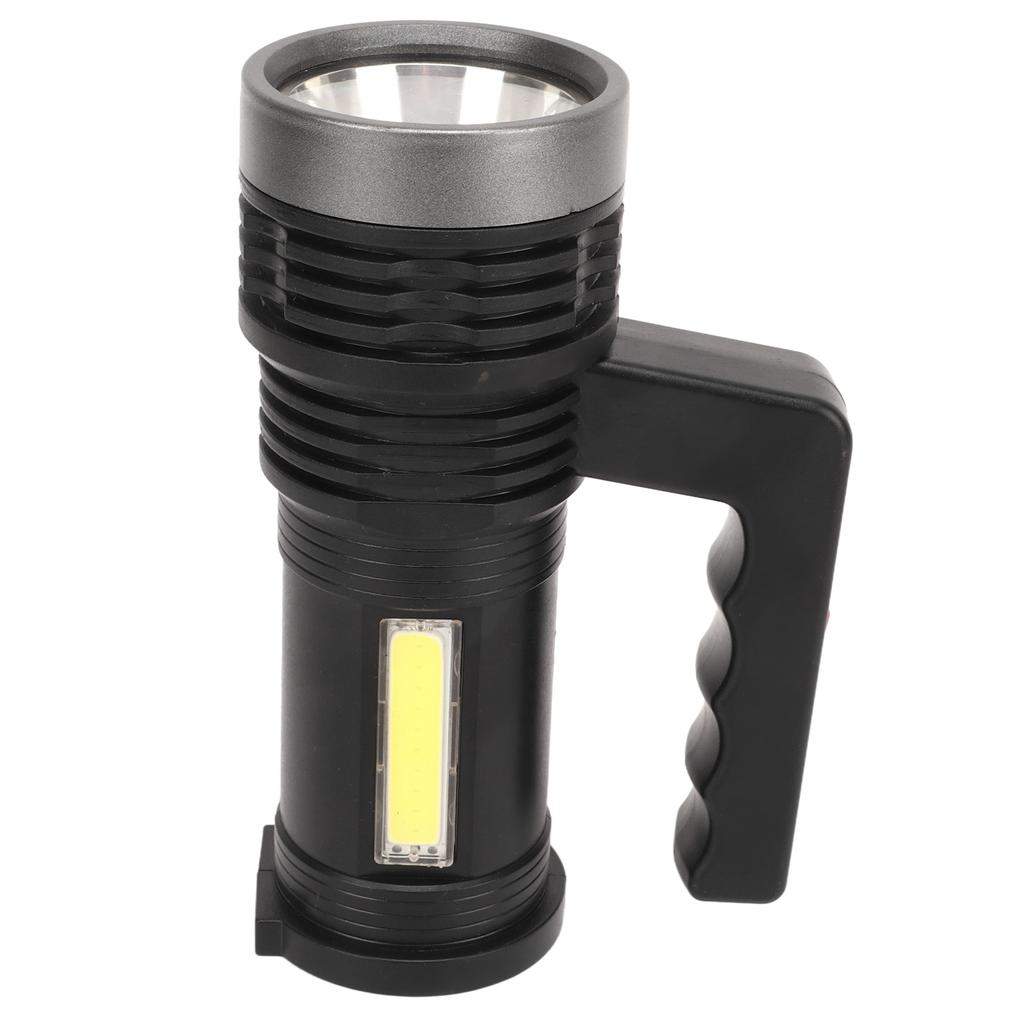 LED Flashlight USB Rechargeable IPX4 Waterproof Aluminum Alloy Portable LED Searchlight with COB Side Light