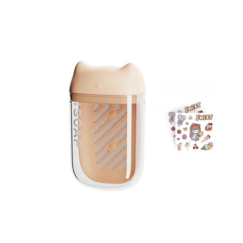 

Портативная мыльница для командировок Мини-мыльница Сливной крышкой Герметичная мыльница розовый