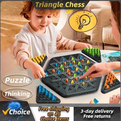 Nová geometrie Řetízkové šachy Puzzle Trojúhelníkové šachy Stolní hra Gumička Trénink Rodina Interakce Cvičení Myšlení Hračky Dárky