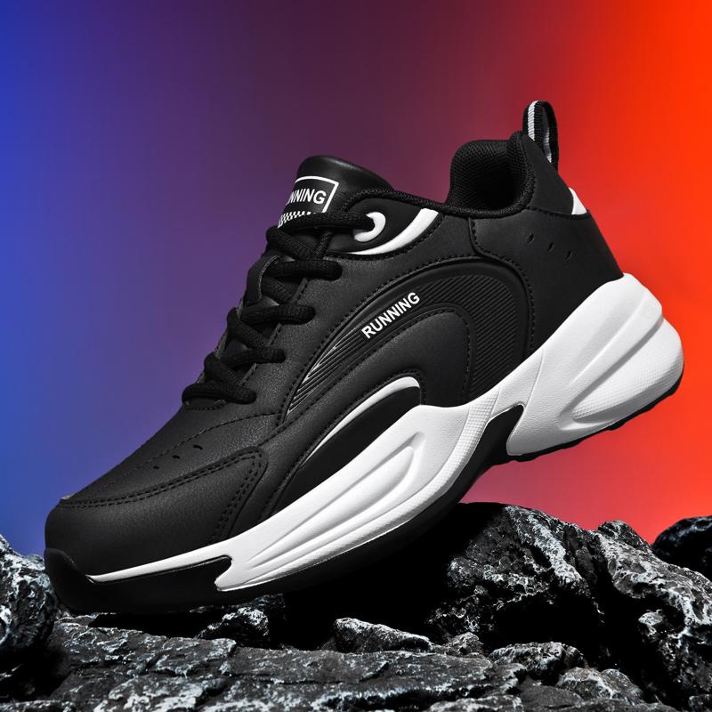 Herren Sport Laufschuhe, Outdoor Walking Weiche Freizeit Sportschuhe, Modische Designer Leder Sportschuhe, Tennis Herrenschuhe