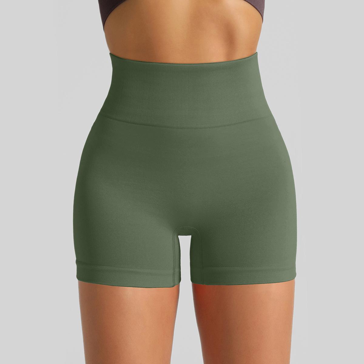 

Cross-Border High Waist Seamless Yoga Shorts - Peach Butt Three-Point Fitness & Running Shorts for Women Large